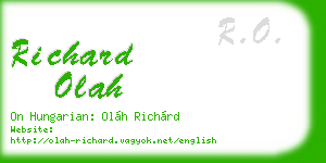 richard olah business card