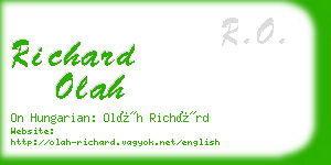 richard olah business card